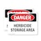 Signmission Herbicide Storage Area Danger Sign, Plastic, 14in W x 10in L, 2PK OS-2PACK-DS-P-1014-L-1972 - alternate 1